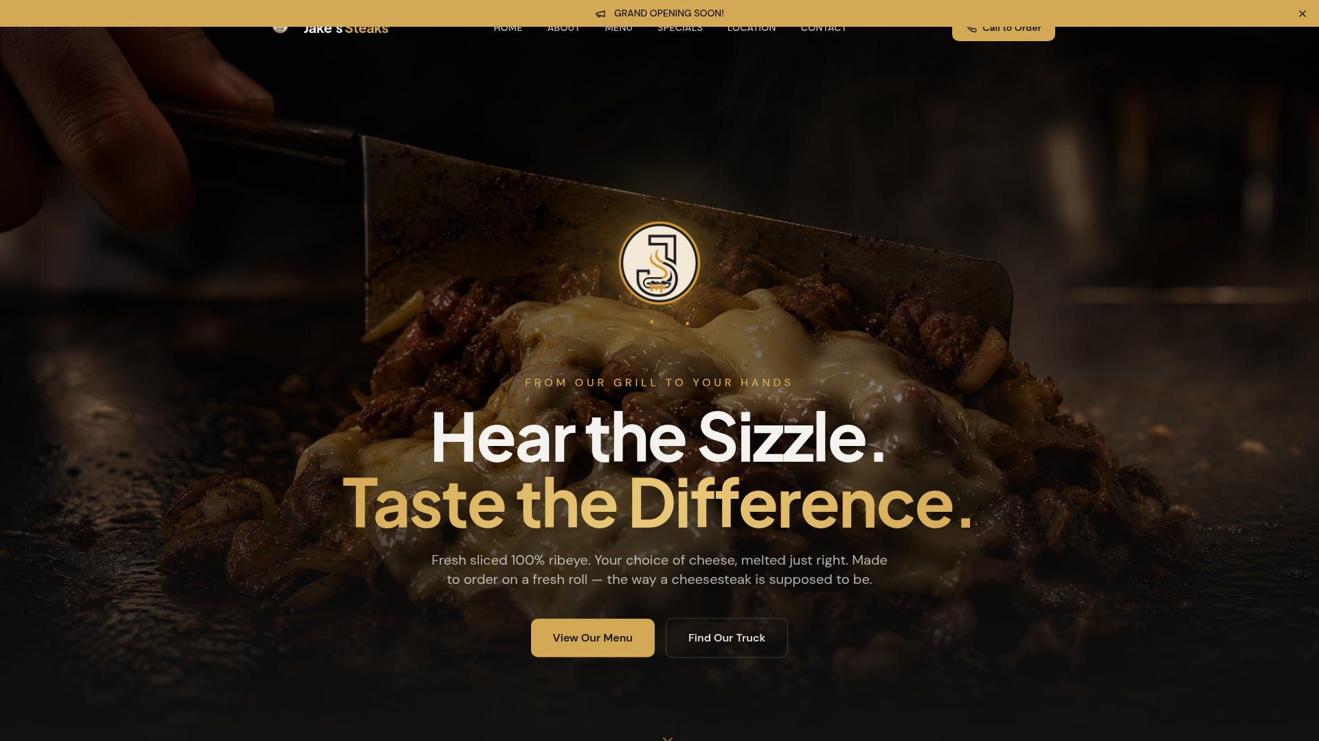 Jake's Steak live website built by AURA Agency